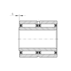 滾針軸承 NAO25X42X32-ZW-ASR1, 無擋邊，雙列