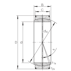 關節軸承 GE1000-DO, 根據 DIN ISO 12 240-1 標準，需維護
