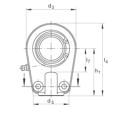 液壓桿端軸承 GIHRK20-DO, 根據(jù) DIN ISO 12 240-4 標(biāo)準(zhǔn)，帶右旋螺紋夾緊裝置，需維護(hù)