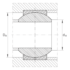 關(guān)節(jié)軸承 GE18-PB, 根據(jù) DIN ISO 12 240-1 標(biāo)準(zhǔn)，尺寸系列 K，需維護(hù)